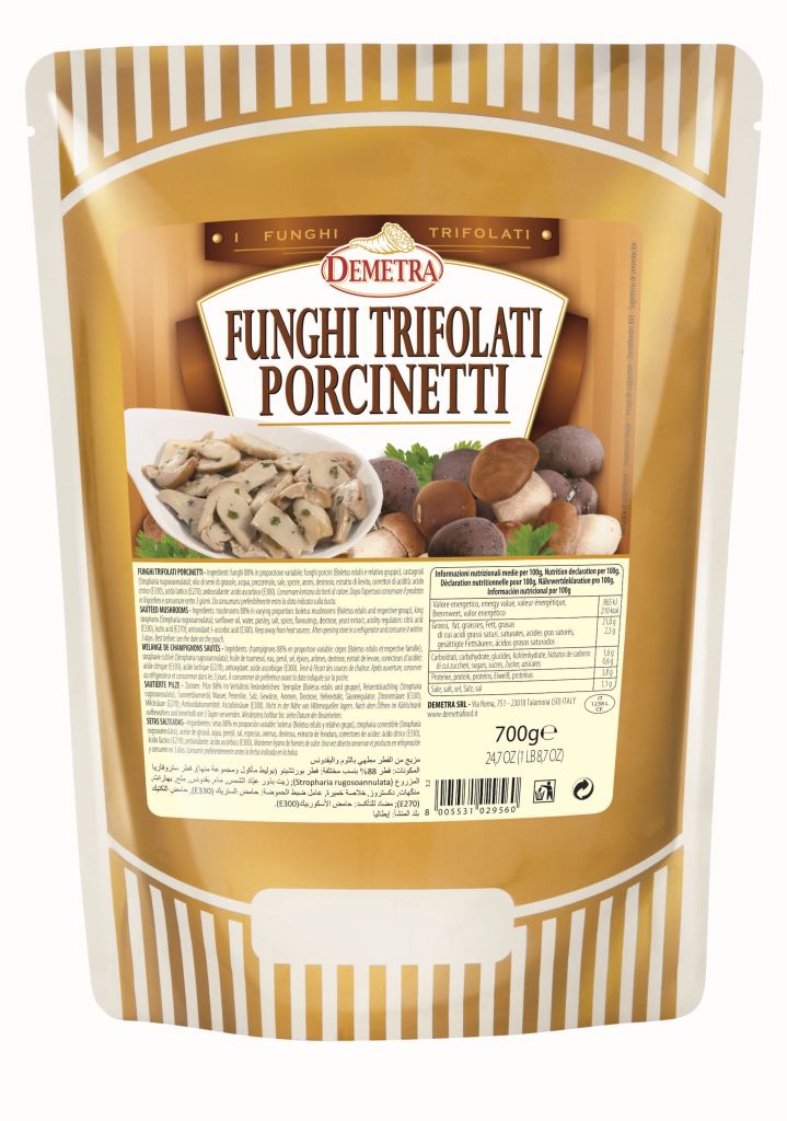 FUNGHI TRIFOLATI PORCINETTI | 6CF X 700g | DEMETRA