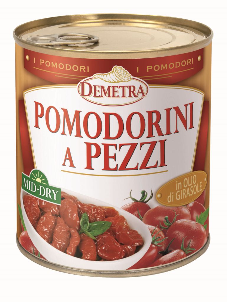 POMODORI A PEZZI MID DRY OLIO GIRASOLE | 6CF X 780g | DEMETRA