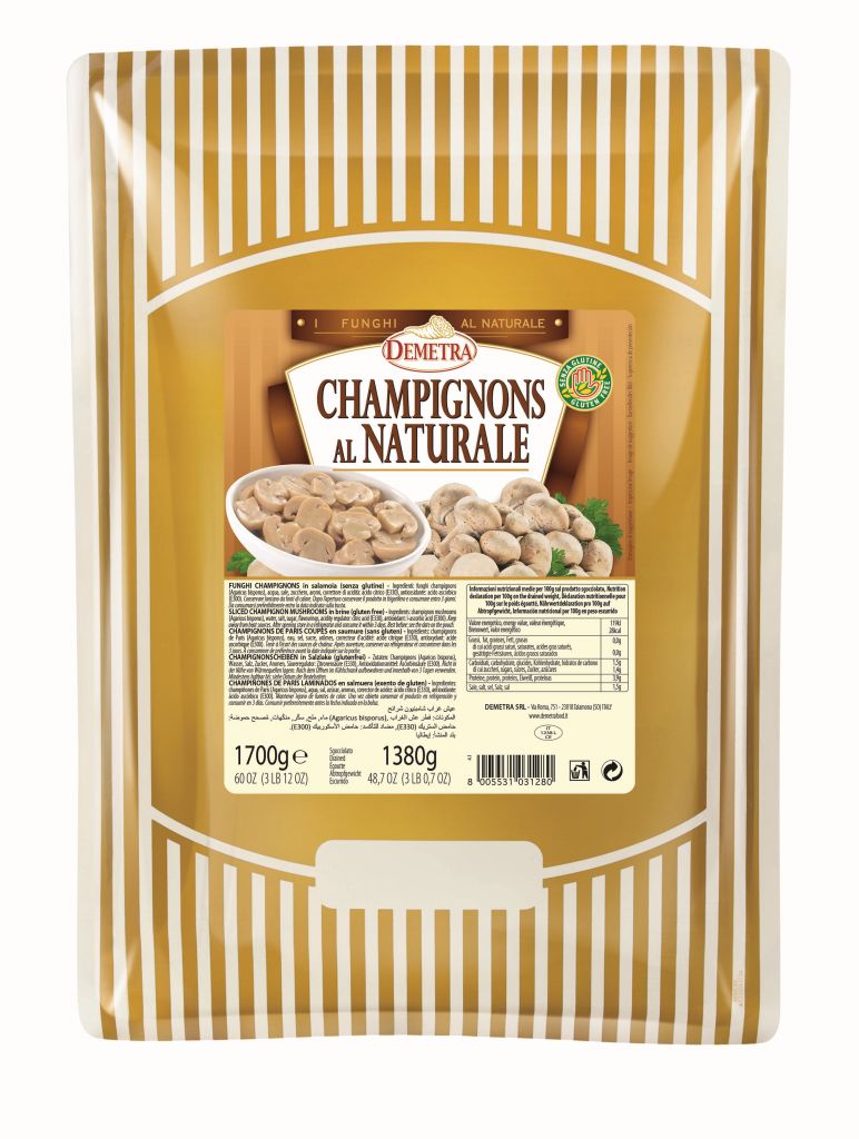 CHAMPIGNONS TAGLIATI NATURALE | 6CF X 1700g | DEMETRA