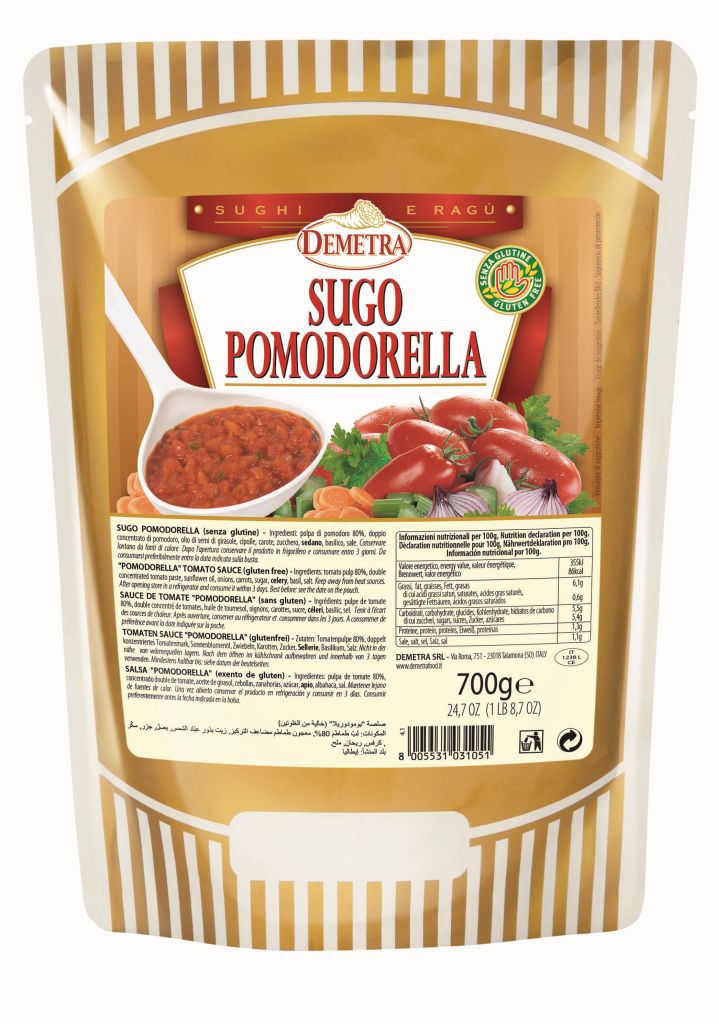 SUGO POMODORELLA BUSTA | 1CT X 6cf X 700g | DEMETRA