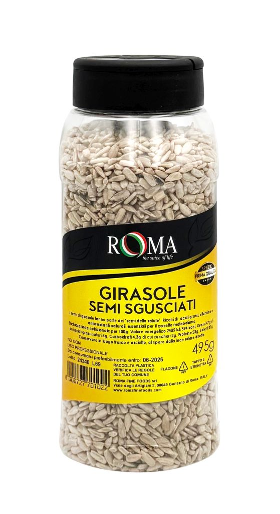 GIRASOLE SEMI SGUSCIATI | CT: 6CF X 495g | ROMA FINE FOODS