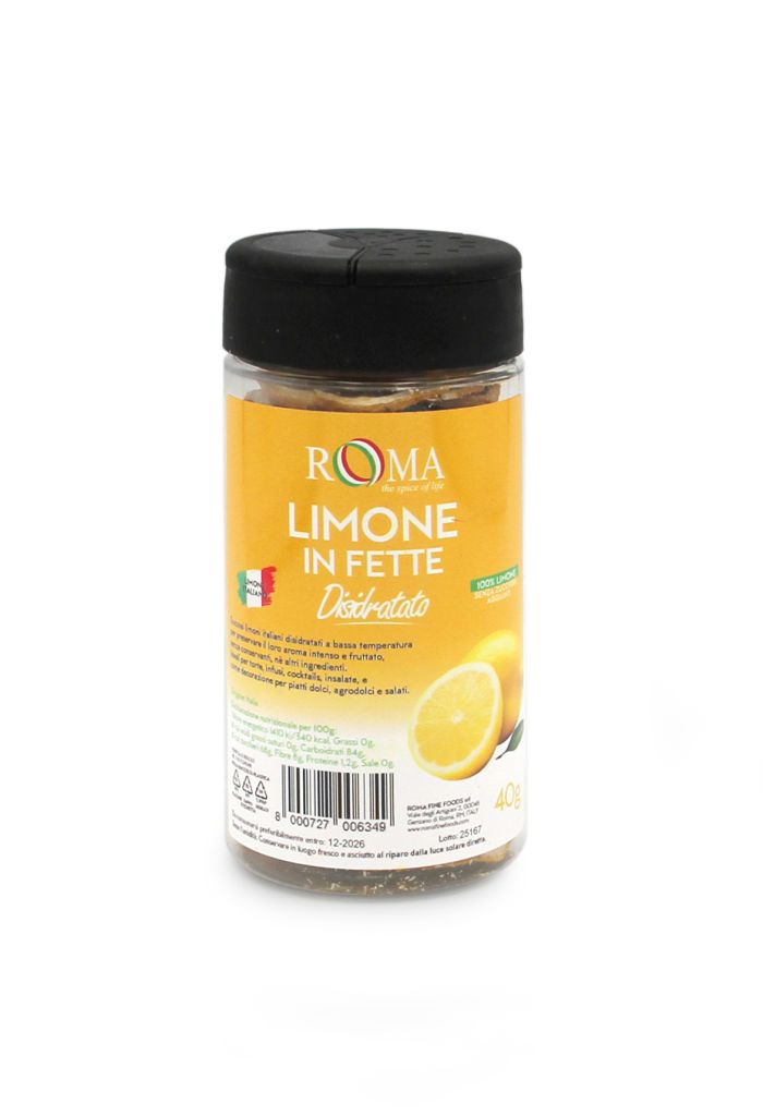 LIMONE FETTE DISIDRATATO | CT: 6CF X 40g | ROMA FINE FOODS