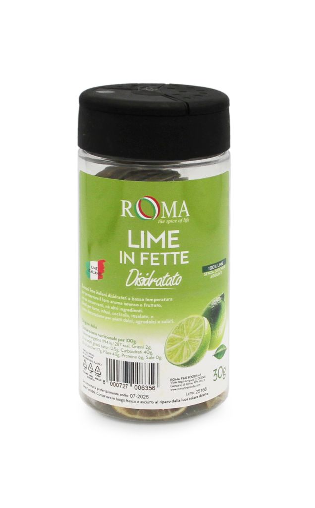 LIME FETTE DISIDRATATO | CT: 6CF X 30g | ROMA FINE FOODS
