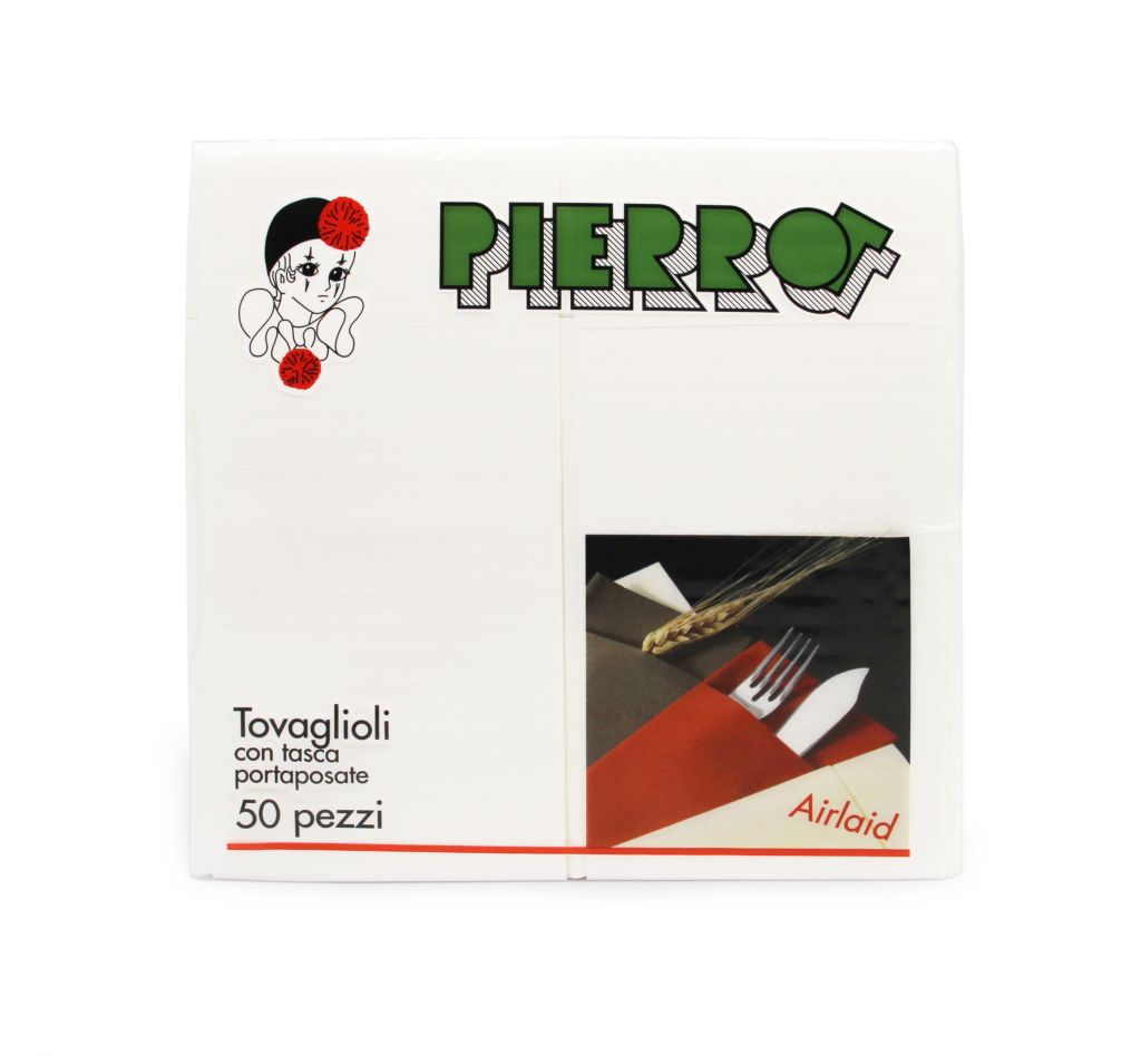 TOVAGLIOLO AIRLAID 40X30 PIEGA1/6 POCKET BIANCO