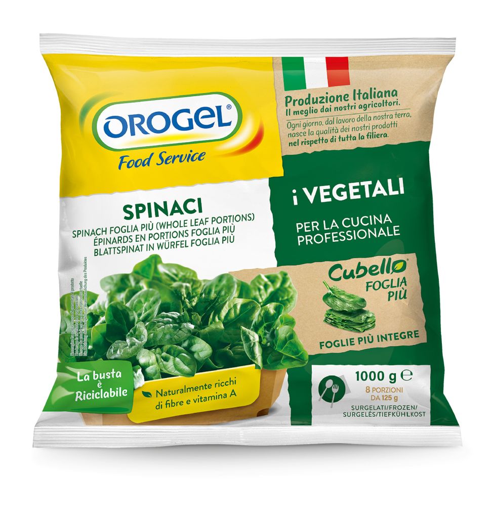 SPINACI CUBELLO FOGLIA PIU' | 4CF X 1kg | OROGEL