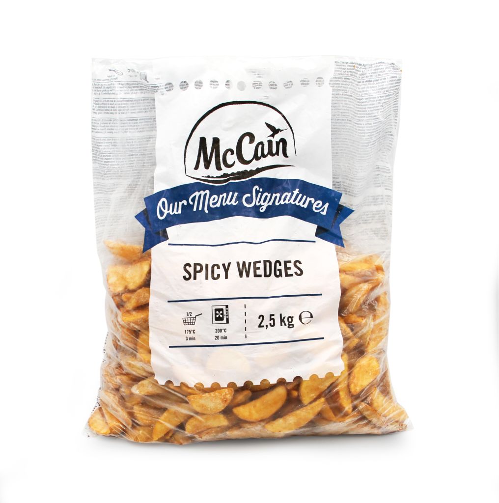 PATATE SPICCHI SPICY PICCANTI CON BUCCIA | CT: 5CF X 2,5kg | MC CAIN
