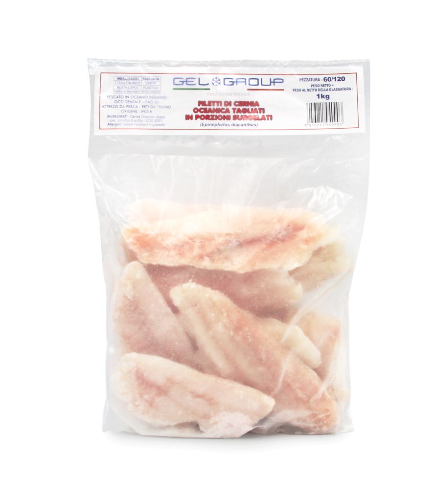 CERNIA OCEANICA FILETTO S/PELLE 60/120 IQF