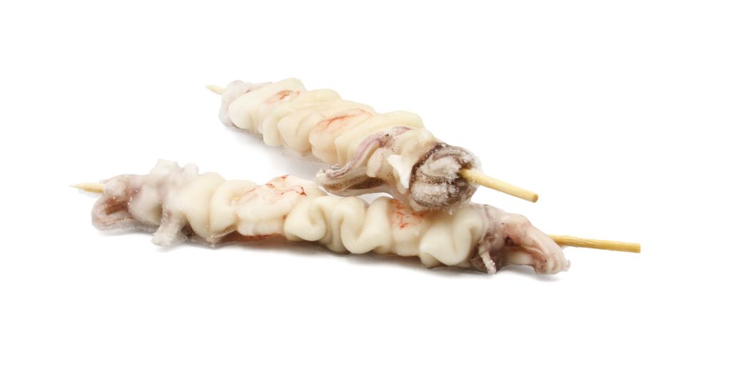 SPIEDINO CALAMARO PATAGONICO E GAMBERO ARGENTINO