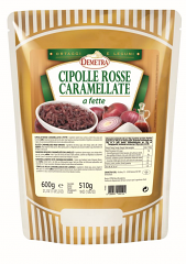 CIPOLLE ROSSE FETTE CARAMELLATE BUSTA | CT: 6CF X 600g | DEMETRA