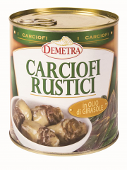 CARCIOFI RUSTICI OLIO GIRASOLE | 6CF X 770g | DEMETRA
