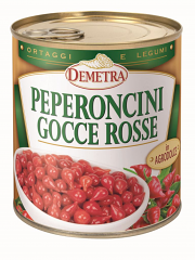 PEPERONCINI GOCCE ROSSE AGRODOLCE | 6CF X 790g | DEMETRA