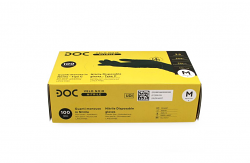 GUANTI MONOUSO NERO NITRILE TAGLIA MEDIA 100pz