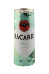 BACARDI MOJITO LATTINA 25 cl | 12 LATT. X 25 cl BACARDI GMBH 5° VENDUTO A CARTONE INTERO PRENOTAZIONE NON RENDIBILE
