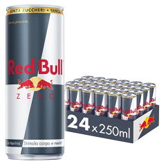 RED BULL ENERGY DRINK ZERO ZUCCHERI | 24BT X 25cl RED BULL VENDUTO A CARTONE INTERO PRENOTAZIONE NON RENDIBILE