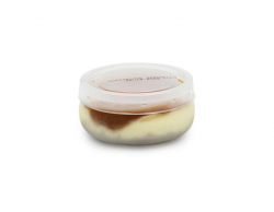 CHEESECAKE CARAMELLO SALATO MONOPORZIONE VETRO | CT: 12PZ X 110g | PASTICCERIA QUADRIFOGLIO