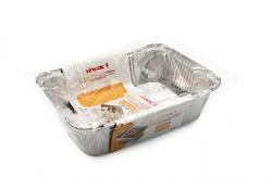 VASSOIO ALLUMINIO 4 PORZIONI X48PZ CON COPERC