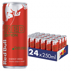 RED BULL ENERGY DRINK RED EDITION ANGURIA | 12BT X 25cl RED BULL VENDUTO A CARTONE INTERO PRENOTAZIONE NON RENDIBILE