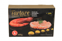GAMBERO ROSSO TARTARE 6X80g MEDITERRANEO MEDIPESCA