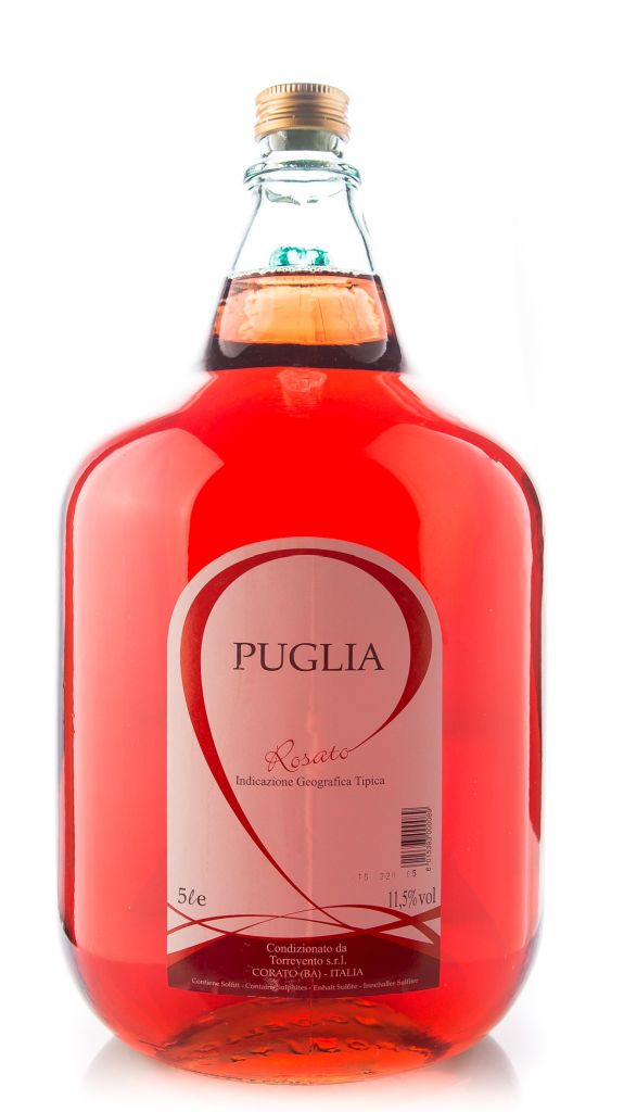PUGLIA ROSATO IGT | 2 BT X 5 l TORREVENTO 11,5° VENDUTO A CARTONE INTERO PRENOTAZIONE NON RENDIBILE