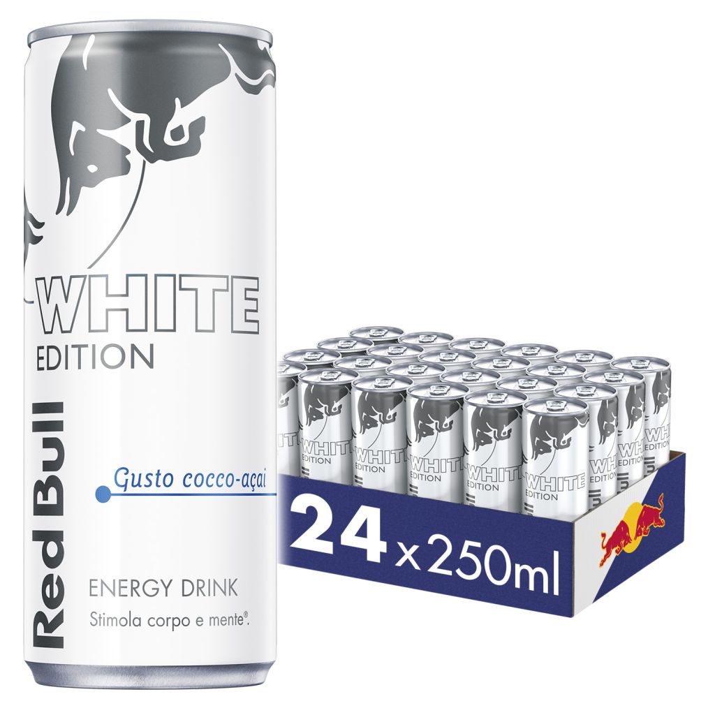 RED BULL ENERGY DRINK WHITE EDITION COCCO-ACAI | 24BT X 25cl RED BULL VENDUTO A CARTONE INTERO PRENOTAZIONE NON RENDIBILE