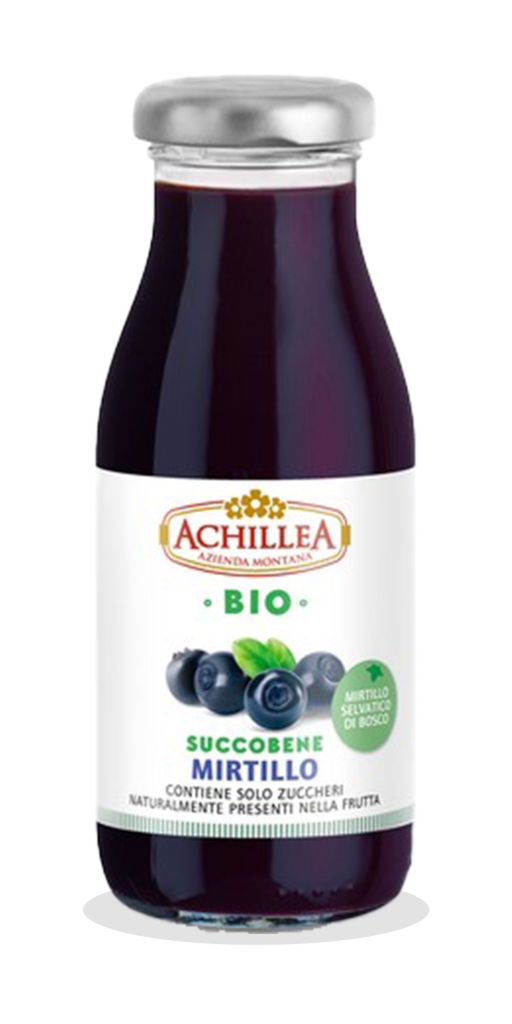 SUCCO MIRTILLO ACHILLEA 20cl  | 6BT X 20cl ACHILLEA VENDUTO A CARTONE INTERO PRENOTAZIONE NON RENDIBILE