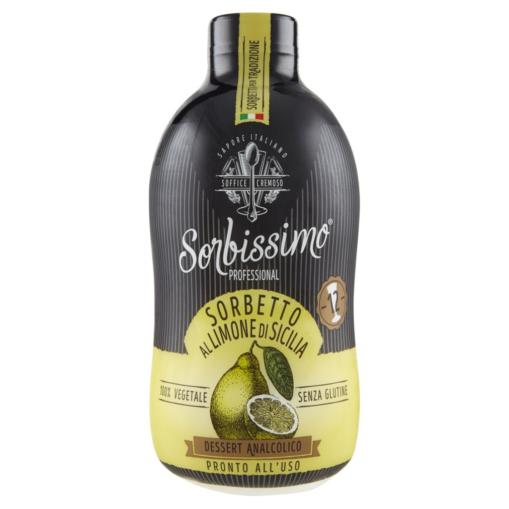 SORBISSIMO AL LIMONE | 1CT X 6bt  X 1kg | PASTICCERIA QUADRIFOGLIO