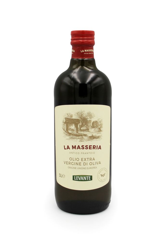 OLIO EXTRA/V OLIVA VETRO UE | CT: 12BT X 1l | OLIO LEVANTE - LA MASSERIA