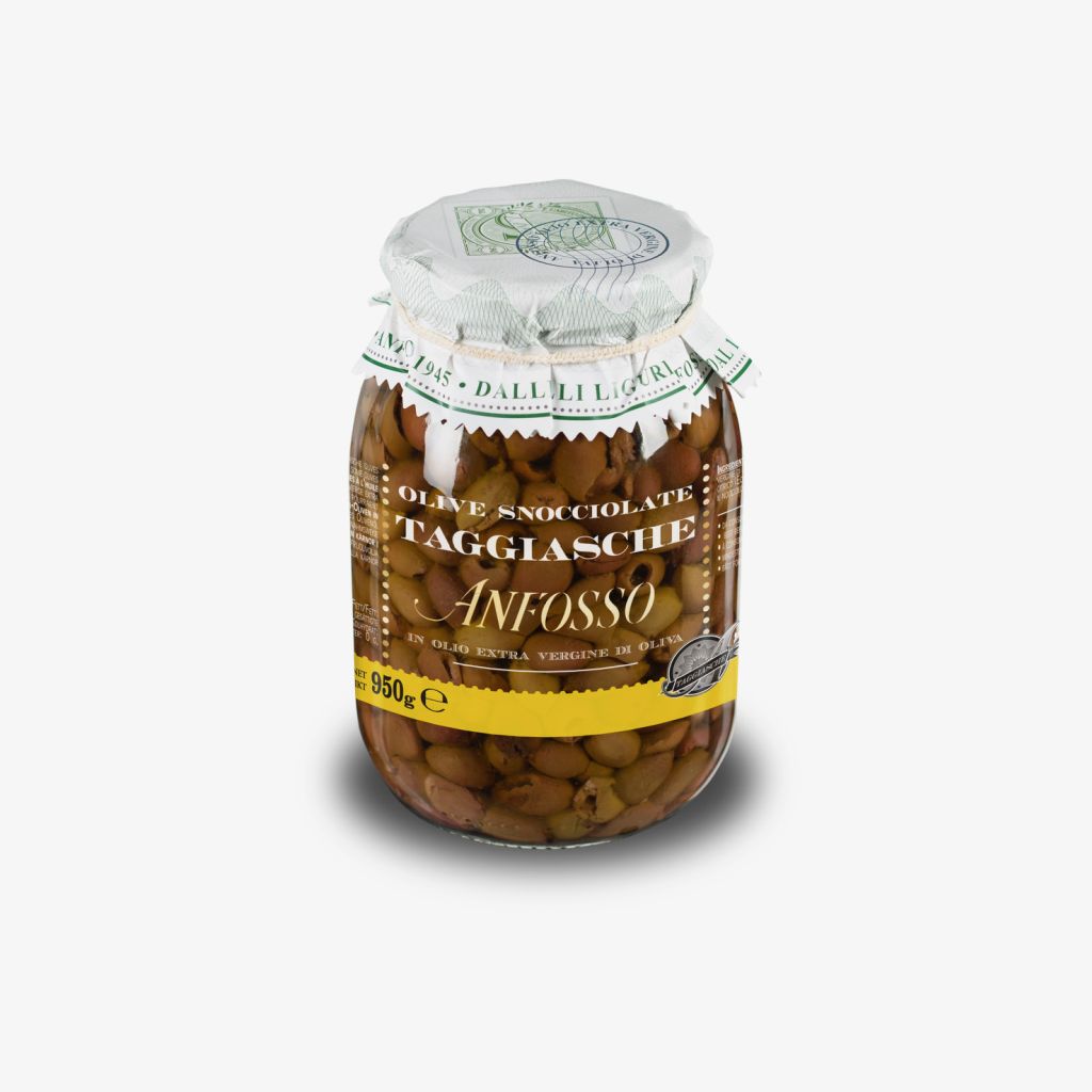 OLIVE TAGGIASCHE DENOCCIOLATE OLIO EXTRAVERGINE | CT: 2CF X 950g | ANFOSSO