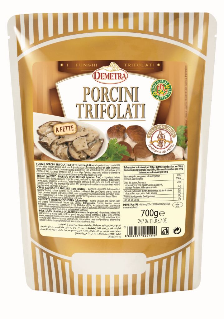 PORCINI TRIFOLATI FETTE COME U/V | 6CF X 700g | DEMETRA