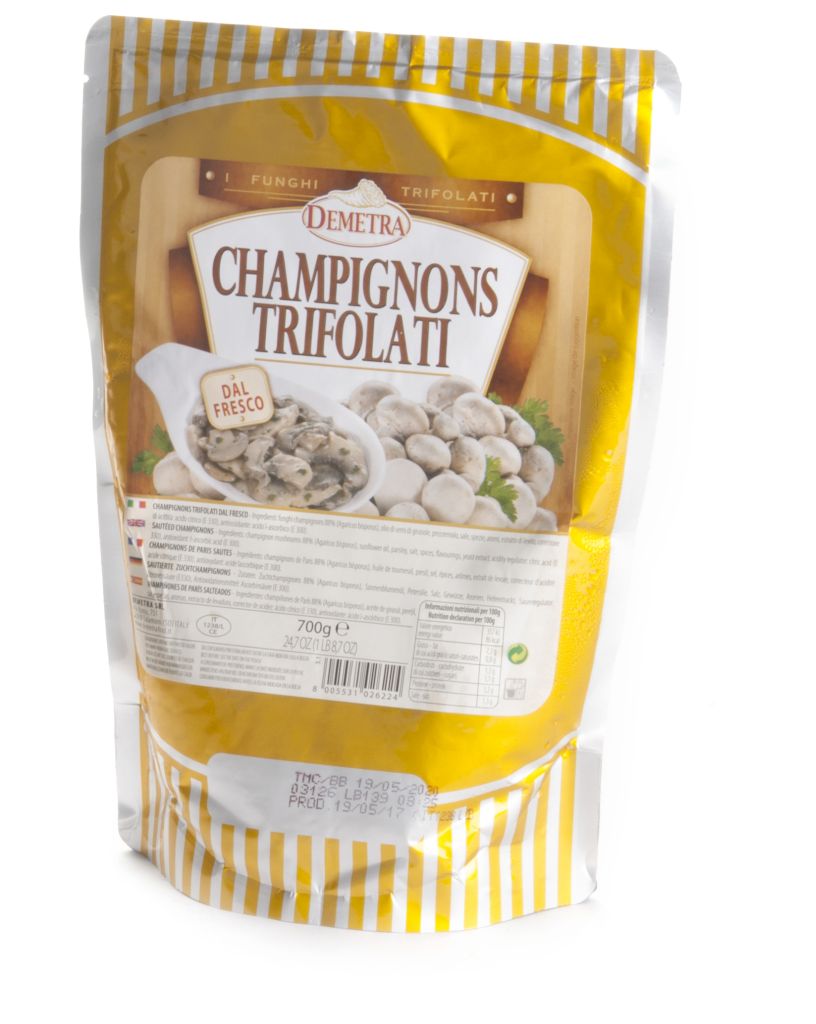 CHAMPIGNONS TRIFOLATI DAL FRESCO BUSTA | 1CT X 6cf X 700g | DEMETRA