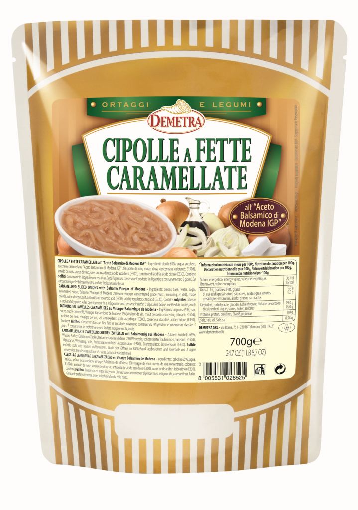 CIPOLLE A FETTE CARAMELLATE ACETO BALSAMICO | 1CT X  6cf X 700g | DEMETRA