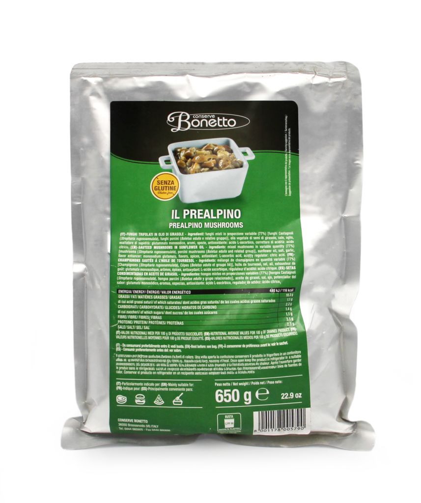 FUNGHI TRIFOLATI 'IL PREALPINO' BUSTA 650g