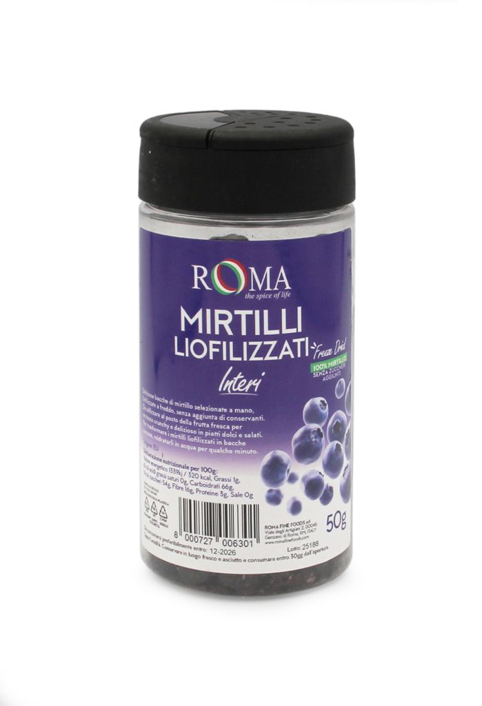 MIRTILLI LIOFILIZZATI INTERI | CT: 6CF X 50g | ROMA FINE FOODS