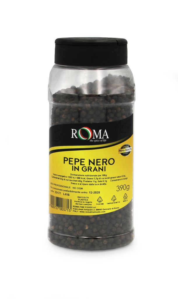 PEPE NERO GRANI | 6CF X 390g | ROMA FINE FOODS