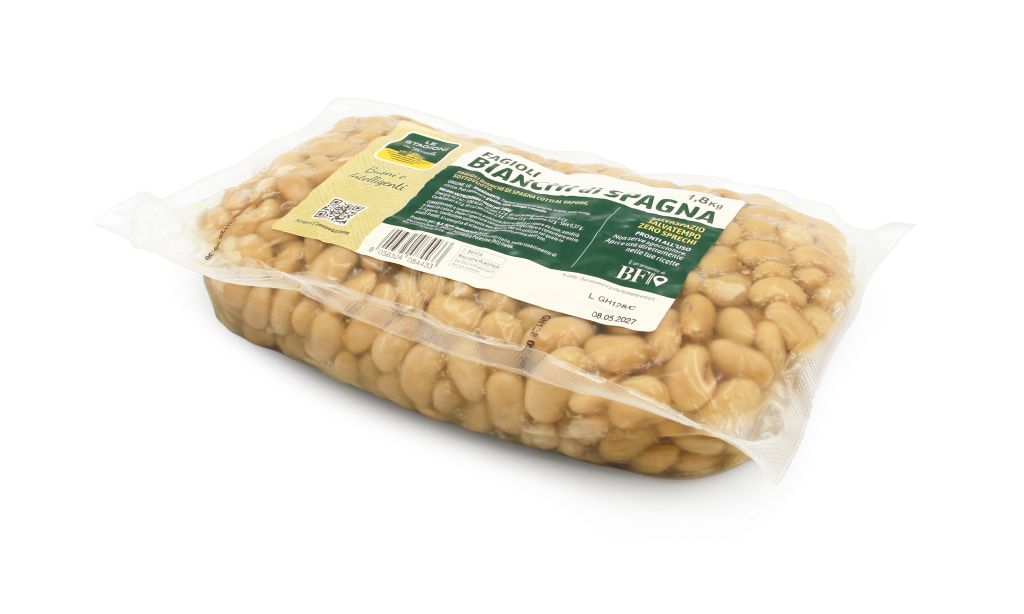 FAGIOLI BIANCHI DI SPAGNA AL VAPORE SOTTOVUOTO | CT: 4CF X 1,8kg | BF - LE STAGIONI IN TAVOLA