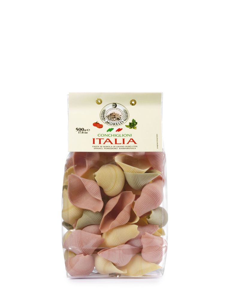 CONCHIGLIONI TRICOLORI ITALIA | CT: 12CF X 500g | ANTICO PASTIFICIO MORELLI 1860