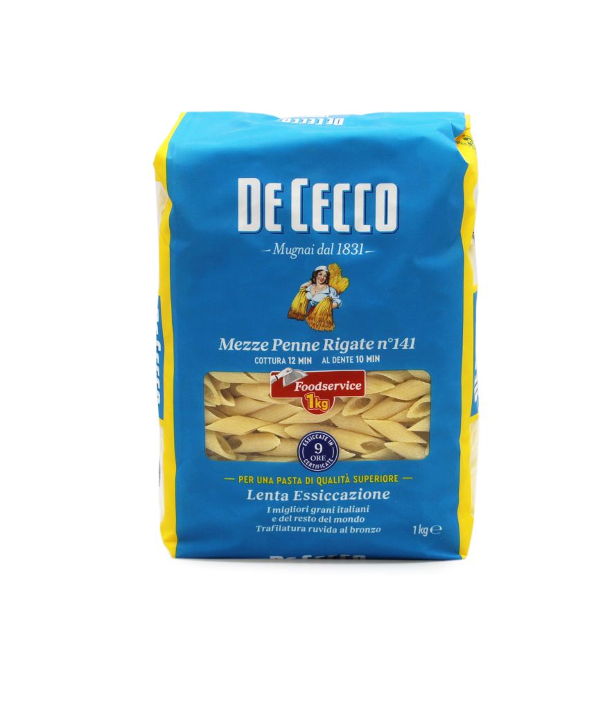 MEZZE PENNE RIGATE 141 FOOD SERVICE | 12CF X 1kg | DE CECCO CATERING