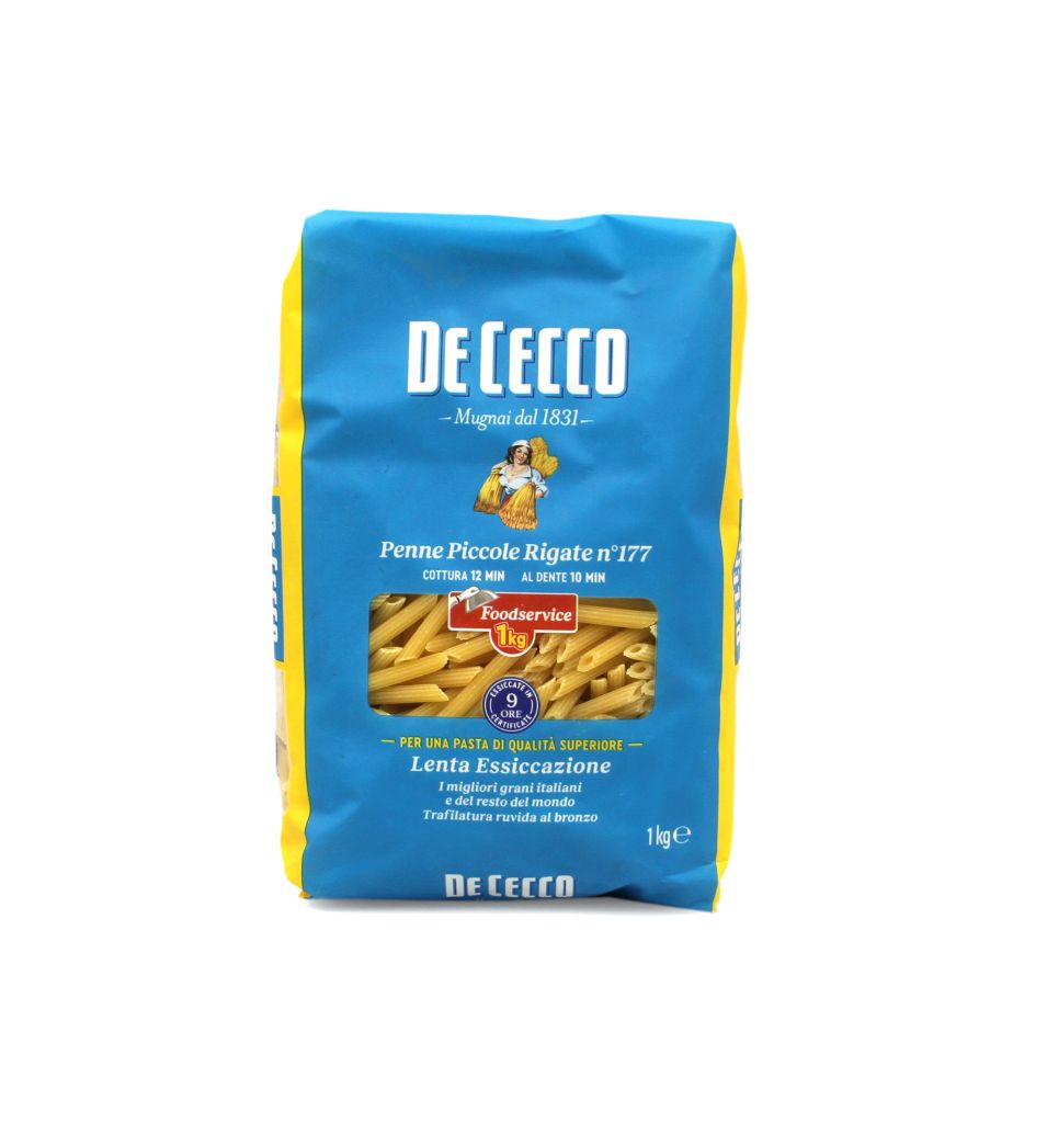 PENNE PICCOLE 177 FOOD SERVICE | 12CF X 1kg | DE CECCO CATERING