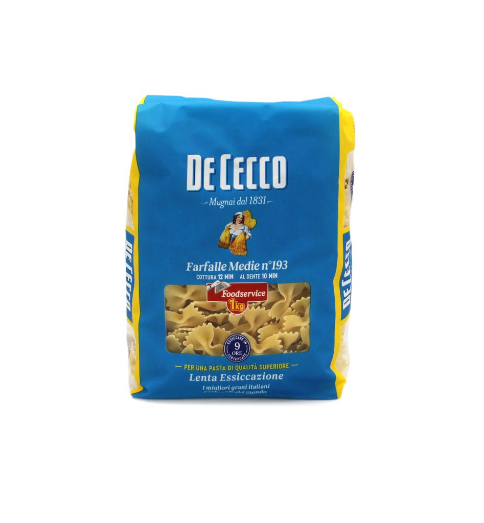 FARFALLE MEDIE 193 FOOD SERVICE | 12CF X 1kg | DE CECCO CATERING