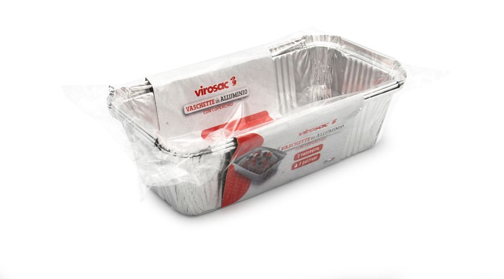 VASSOIO ALLUMINIO 2 PORZIONI X72PZ CON COPERC