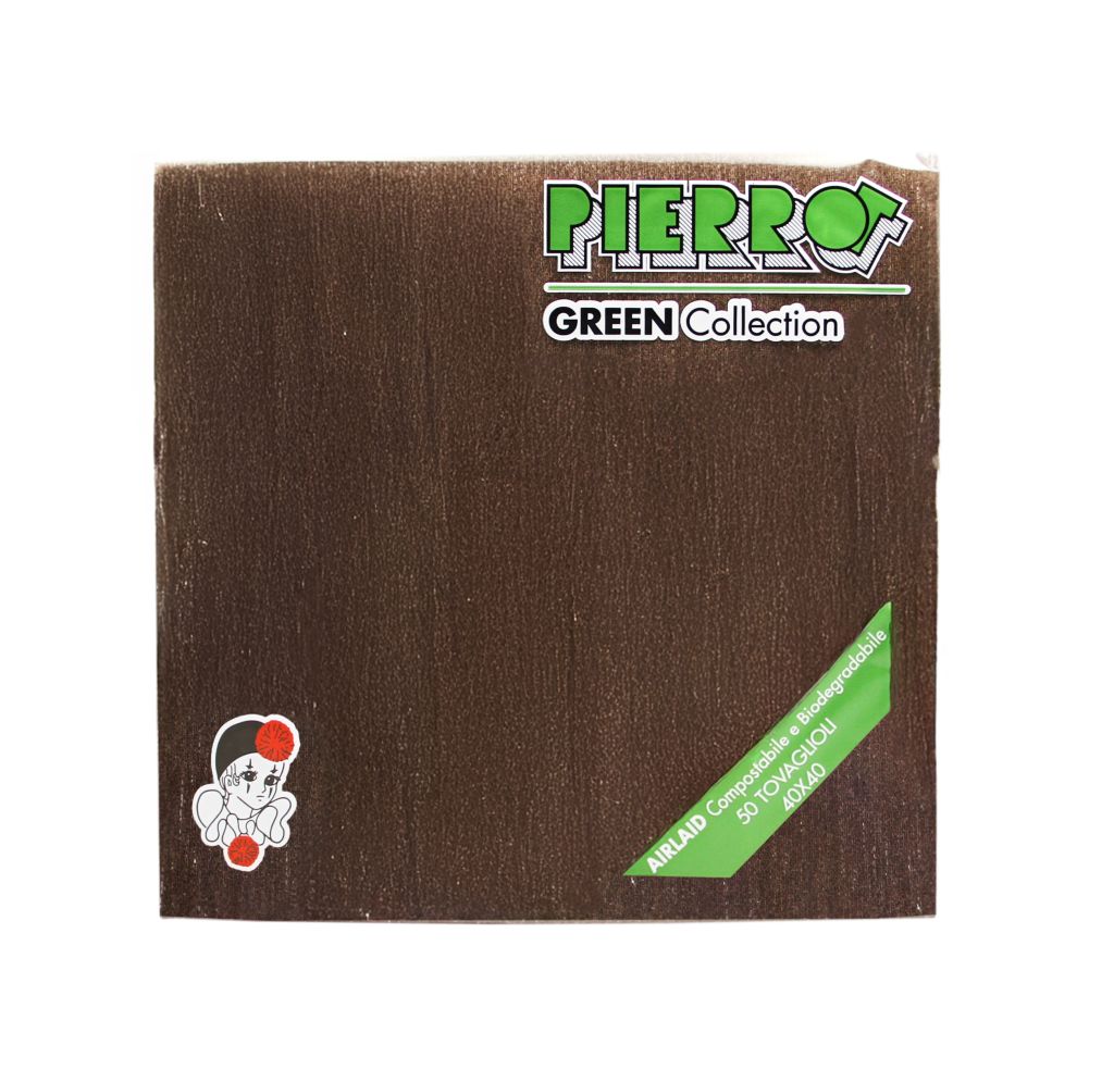 TOVAGLIOLO AIRLAID 40X40cm DENIM MARRONE