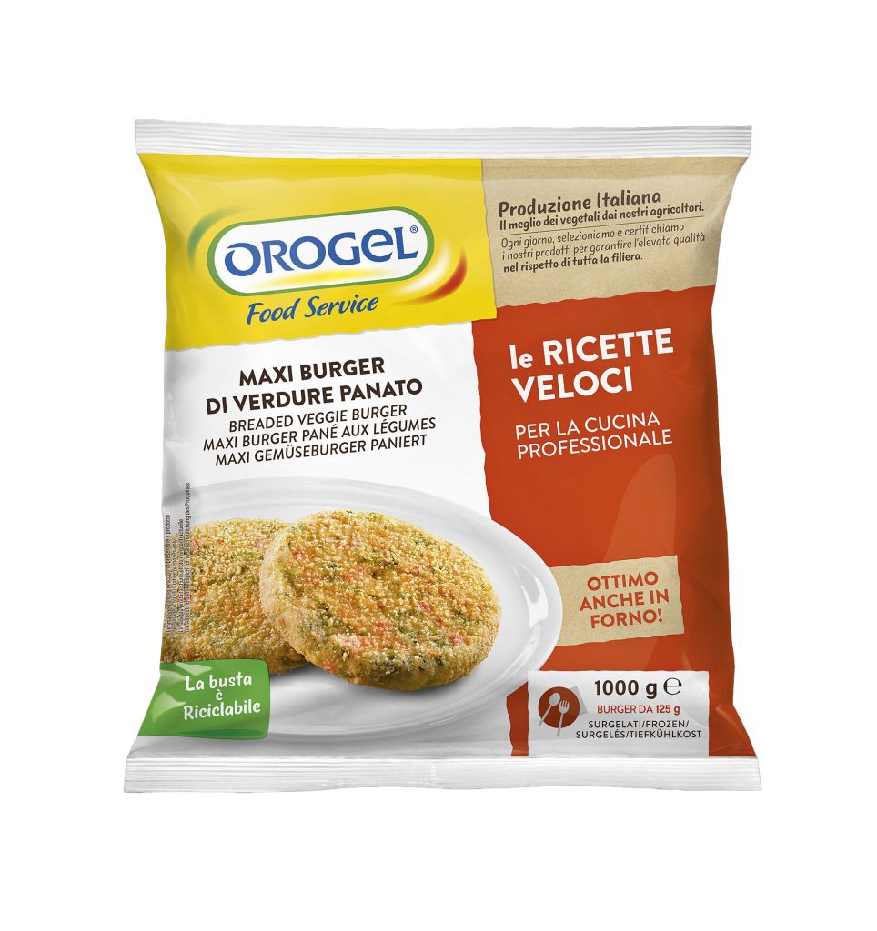 MAXIBURGER DI VERDURE PANATO | 4CF X 1kg | OROGEL