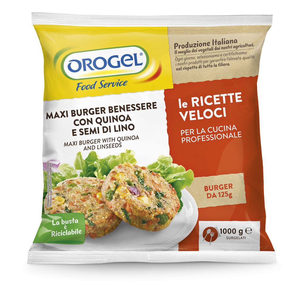 MAXIBURGER BENESS CON QUINOA SEMI LINO | 4CF X 1kg | OROGEL