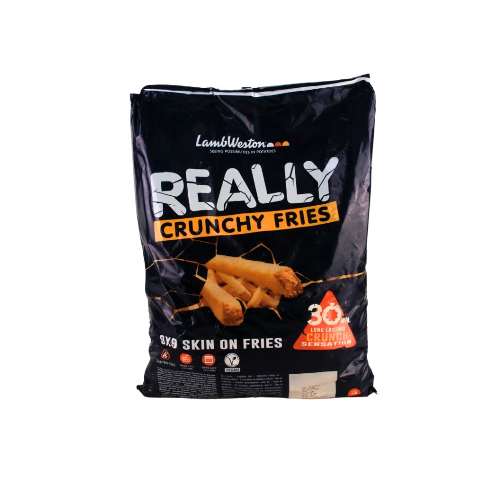 PATATE REALLY CRUNCHY SKIN ON 9X9 | CT: 4CF X 2,5kg | LAMB WESTON