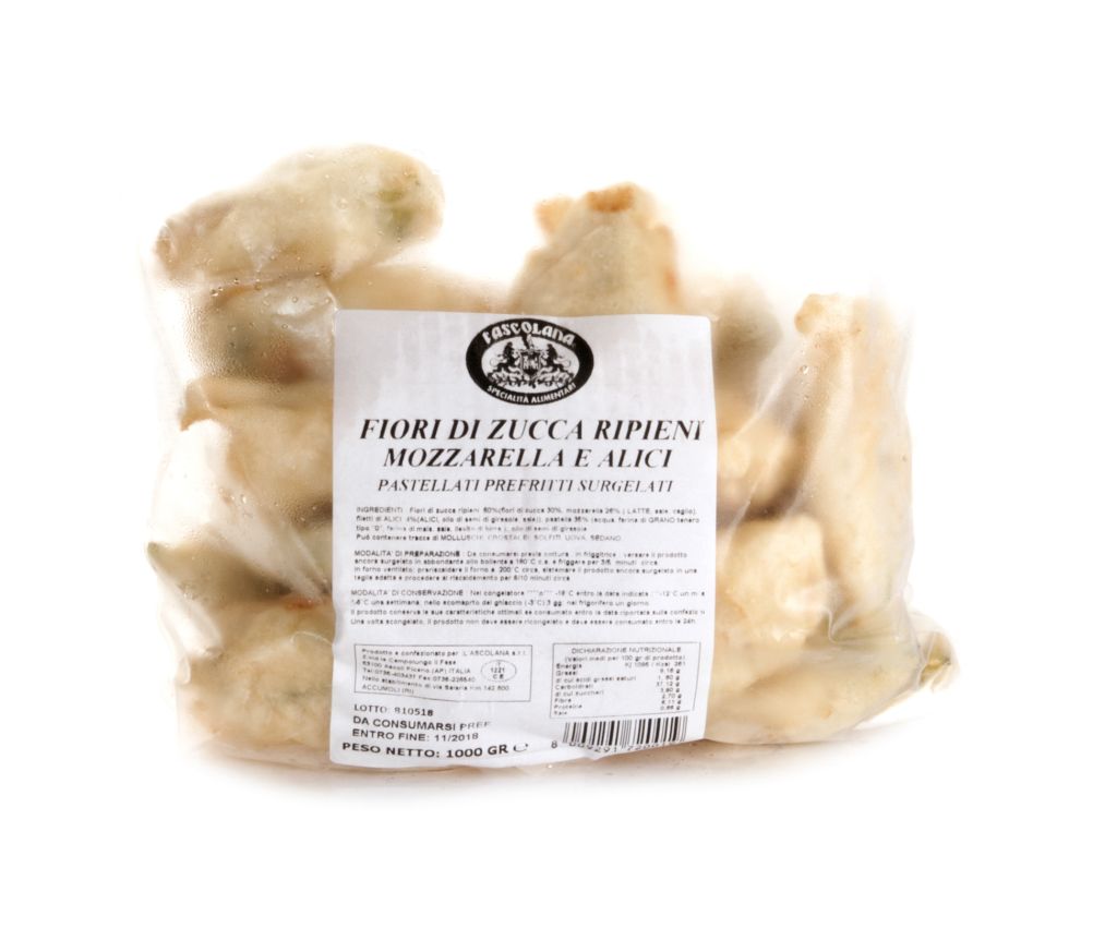 FIORI ZUCCA PASTELLATI RIPIENI MOZZA ALICI