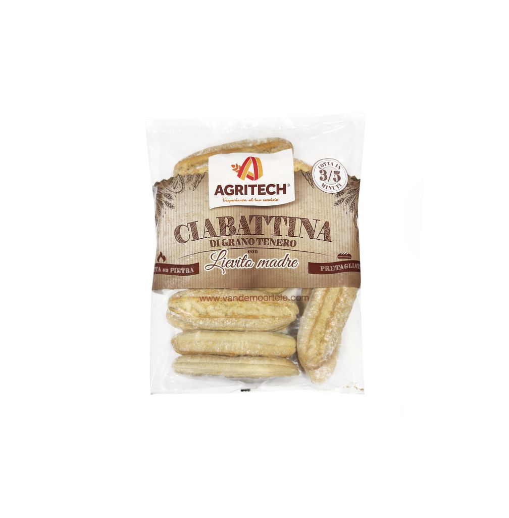 PANE CIABATTA TAGLIATA LIEVITO MADRE | 1CT X 26pz | AGRITECH