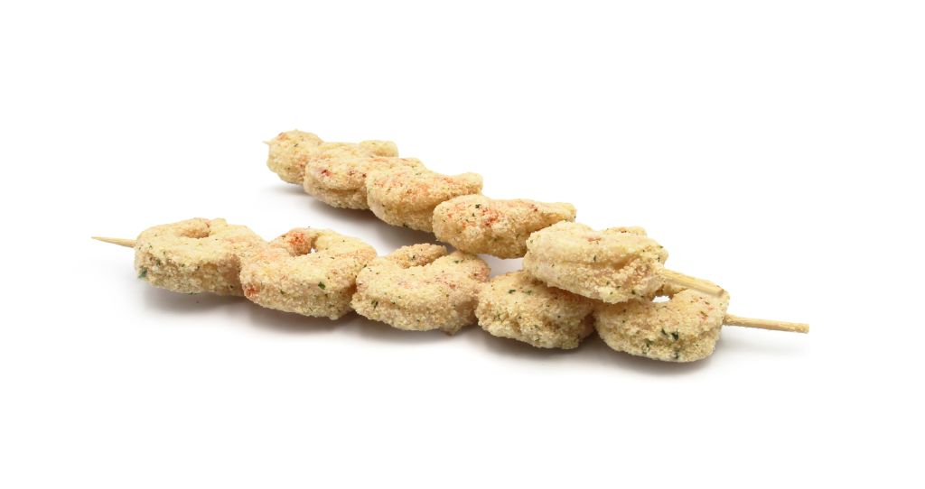 SPIEDINI GAMBERO ARGENTINO GRATINATO