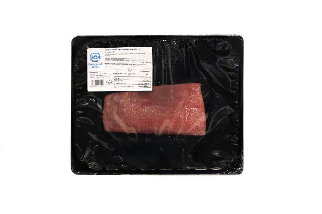 TONNO PINNE GIALLE DECONGELATO FILETTO CARTA ROSSA